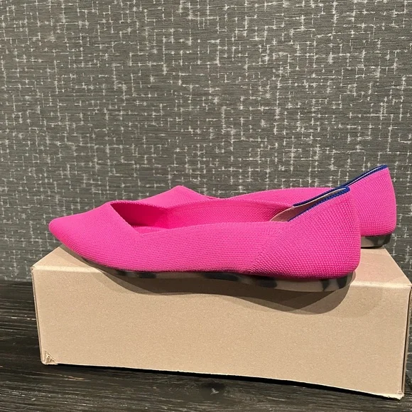 New Rothy’s The Point Flat Shoes Dragon Fruit Pink 8.5 - Picture 5 of 10